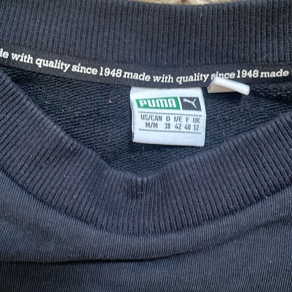 Puma crew neck sweat top draw string sweat top🖤🔥 - Picture 4 of 8